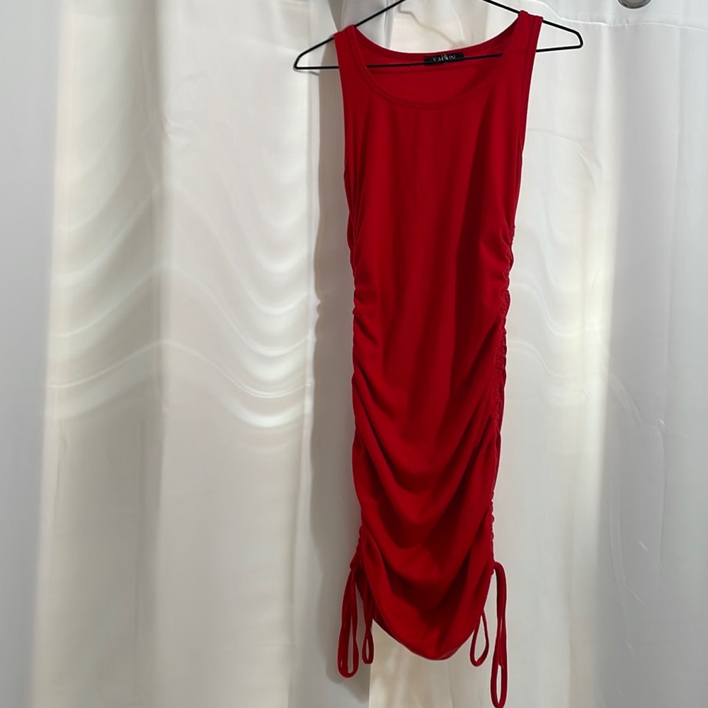 Yacun vibrant red dress, size small